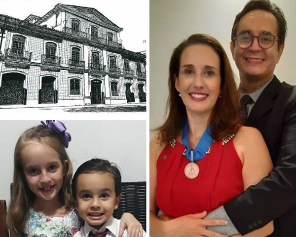 Posse de Michelle esposo e filhos