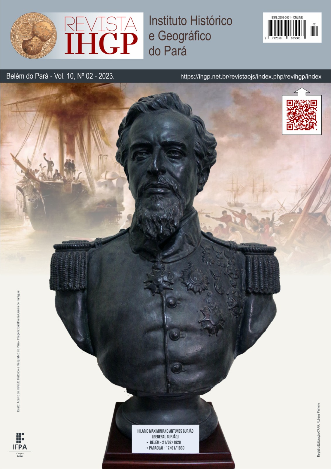 CAPA: busto de Hilário Maximiniano Antunes Gurjão (General Gurjão)